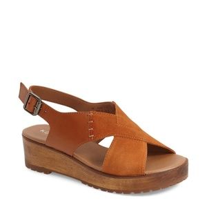 KDB Kelsi Dagger Wooden leather platform sandals